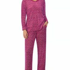Nautica Ladies' 2-piece PJ Set Purple Sz XXL Silky Fleece NWT
